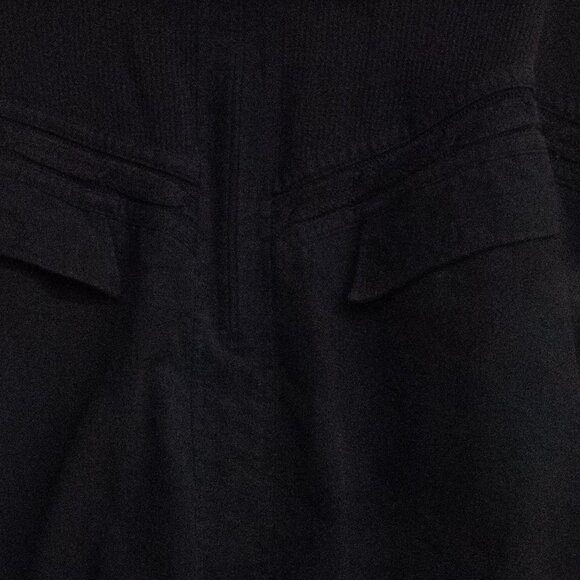 Vintage Mens Resort Black Long-Sleeve Pullover Sweater With Pockets & Ribbed Col - Picture 3 of 8